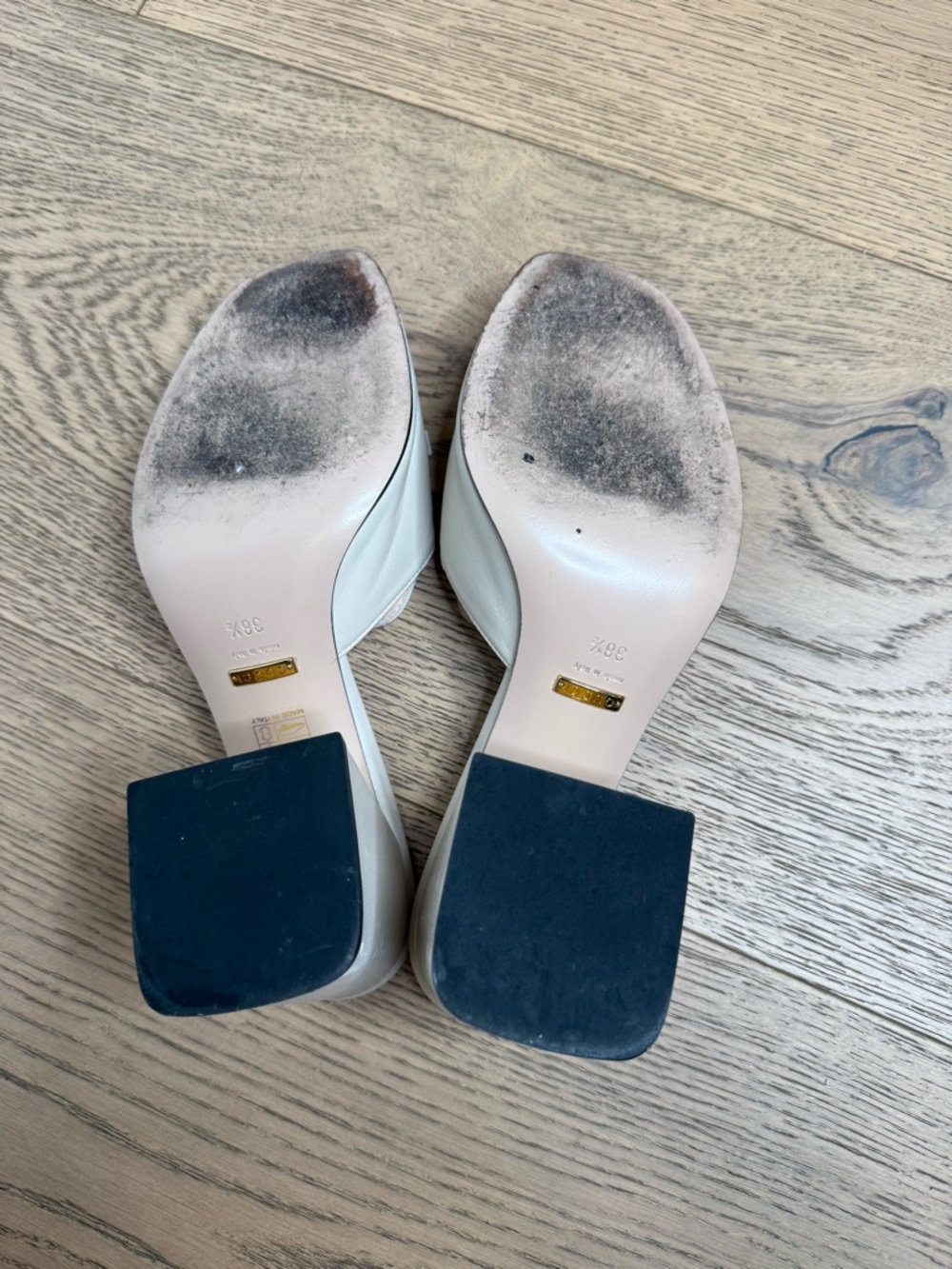 Gucci Horsebit block heel slide sandals with Gold Hardware - Picture 6 of 6